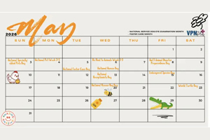 May pet- and vet-related calendar