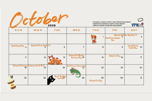 October pet- and vet-related holidays